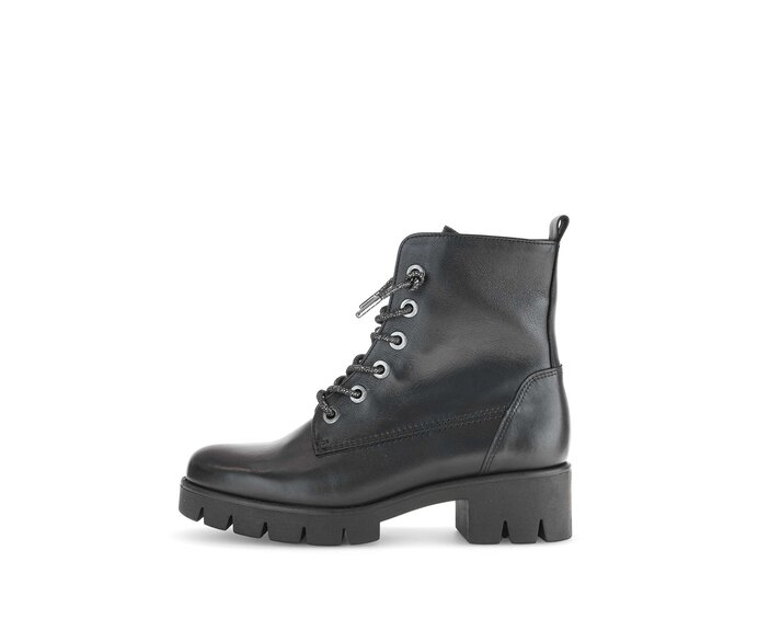 Schnürstiefelette schwarz #0