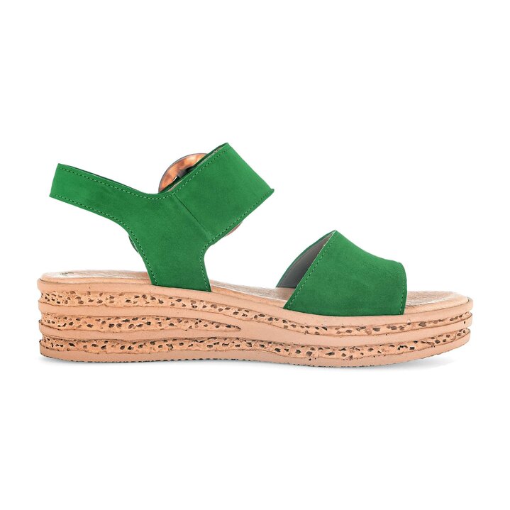 Sandale met plateauzool groen #1