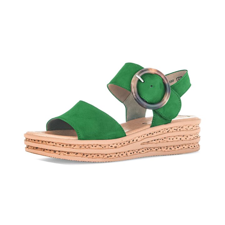 Sandale met plateauzool groen #2