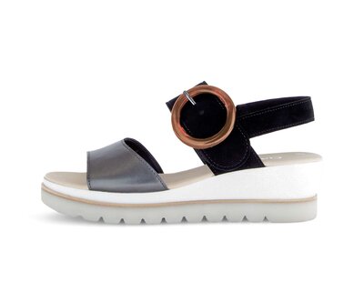 Sandalo con plateau grigio