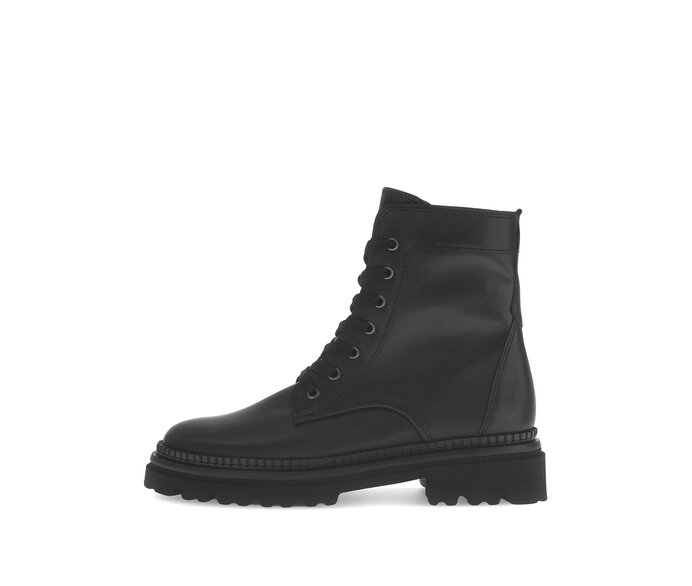 Enkellaarsjes met veter zwart #0