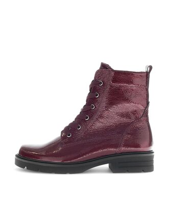 Schnürstiefelette rot