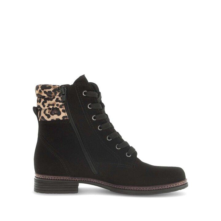 Enkellaarsjes met veter zwart #1