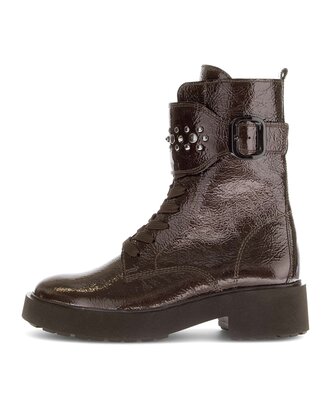 Schnürstiefelette braun