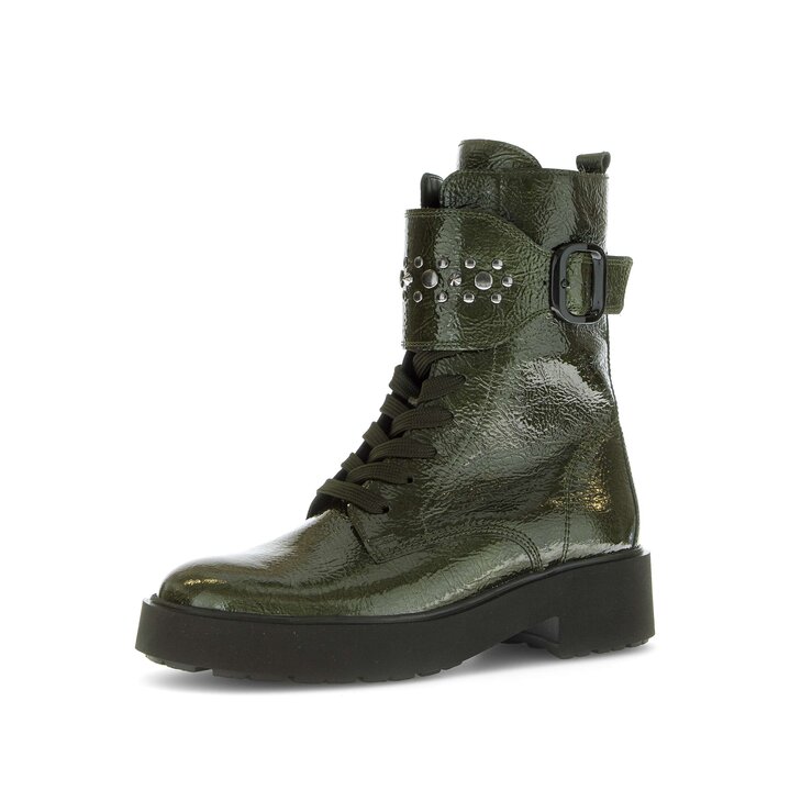 Schnürstiefelette grün #2