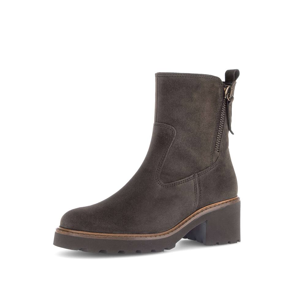 Gabor Damen Plateau Stiefeletten; Rauleder in braun; Blockabsatz mit EVA-Sohle