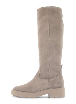 Platform boot beige