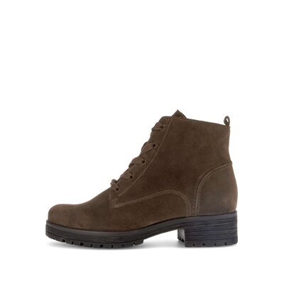 Schnürstiefelette braun