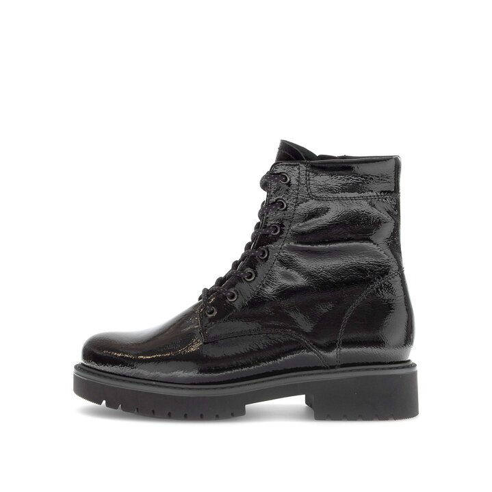 Schnürstiefelette schwarz #0
