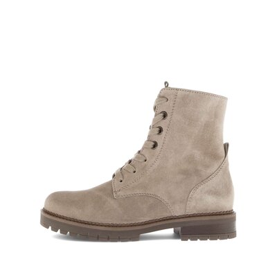 Snörstövletter beige