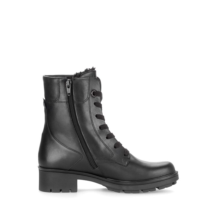 Schnürstiefelette schwarz #1