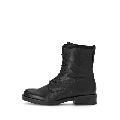 Enkellaarsjes met veter zwart