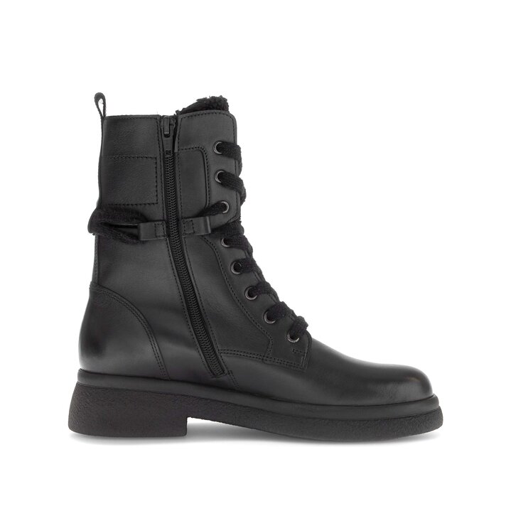 Enkellaarsjes met veter zwart #1