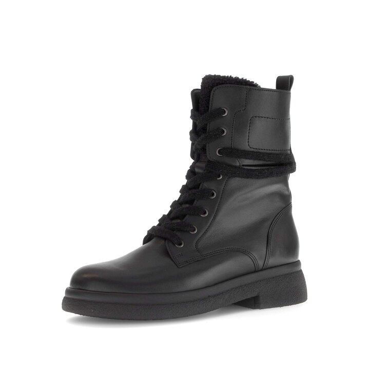 Enkellaarsjes met veter zwart #2