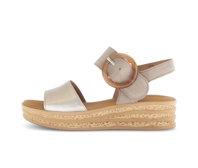 Sandale met plateauzool beige #0