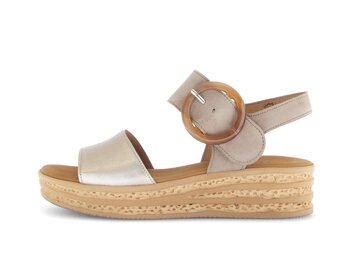 Sandale à plateforme beige