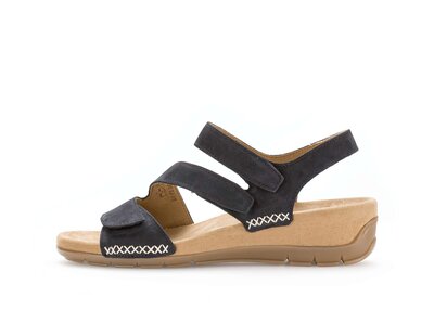 Sandalo con zeppa blu