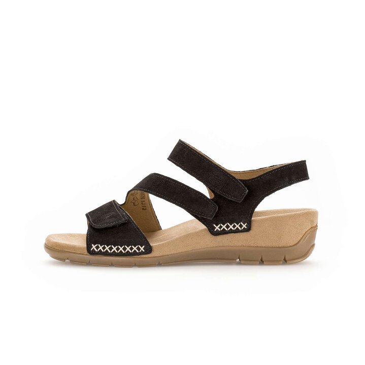 Keilsandalette schwarz #0