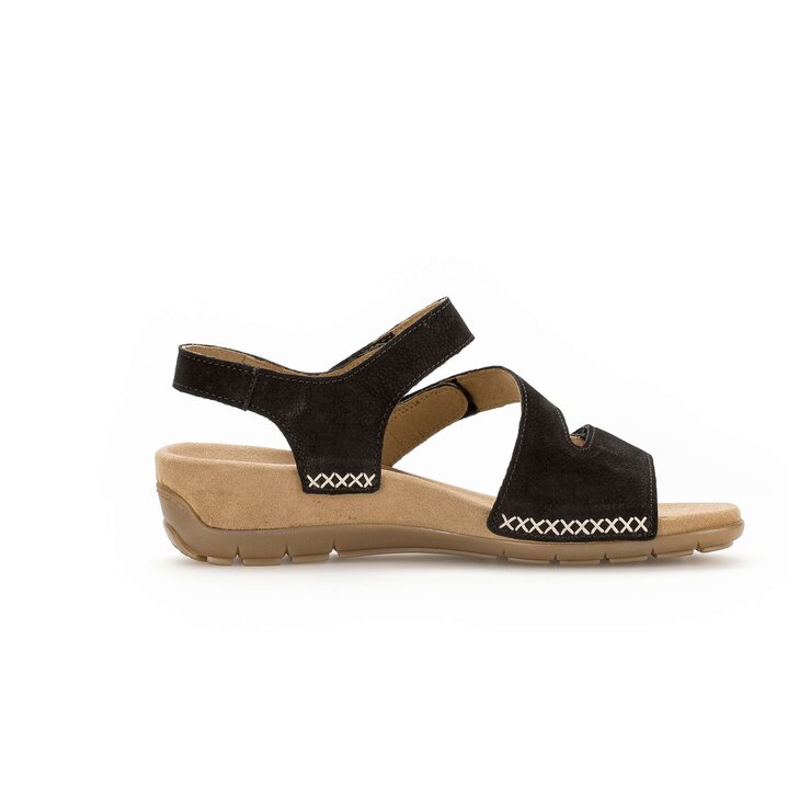 Keilsandalette schwarz #1