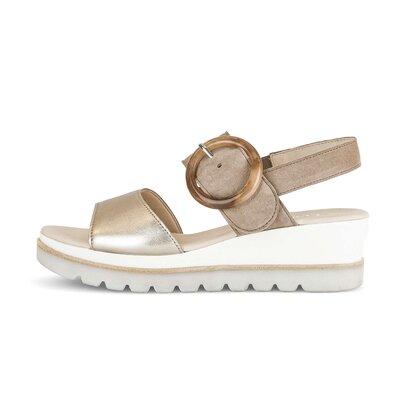 Sandale à plateforme beige