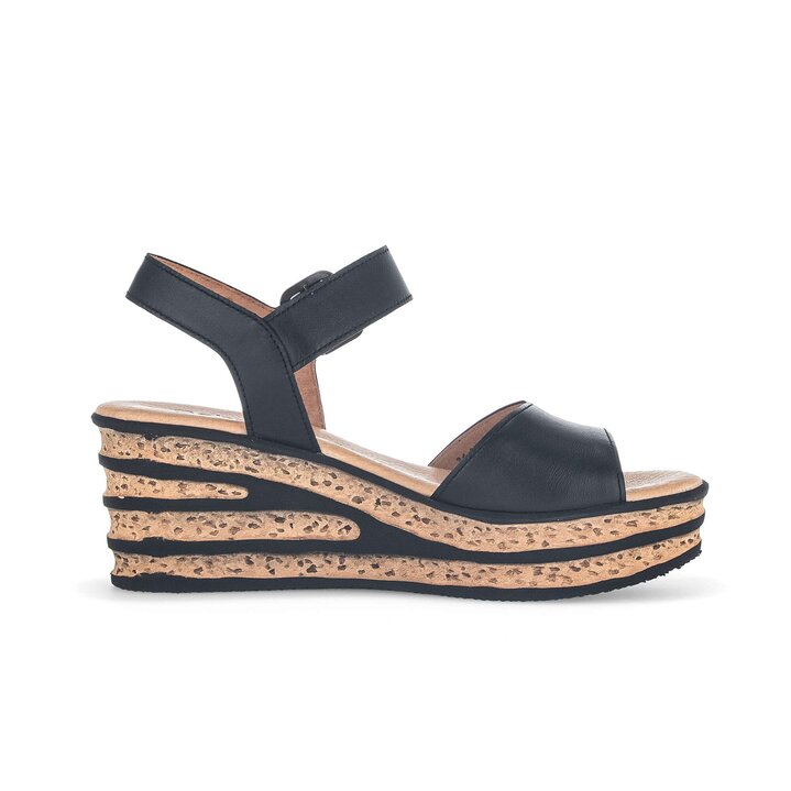 Keilsandalette schwarz #1