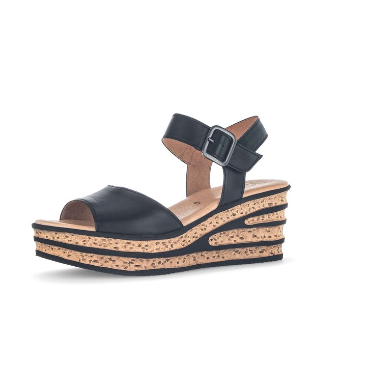 Keilsandalette schwarz #2