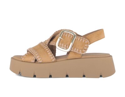 Plateau Sandale braun