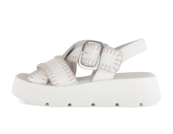 Sandale à plateforme crème