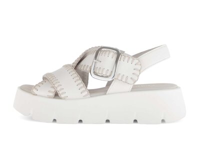 Sandalo con plateau crema