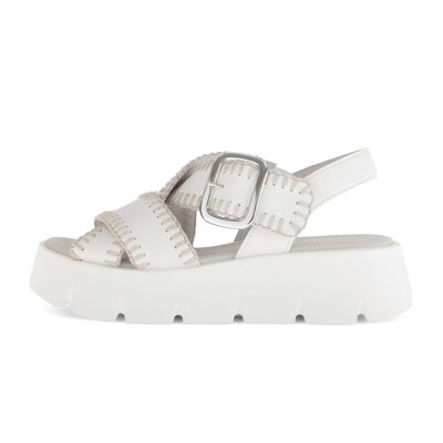 Sandale à plateforme crème