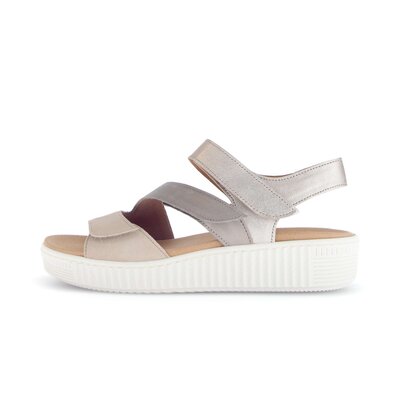 Platåsandaler beige