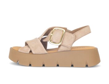 Sandale à plateforme beige