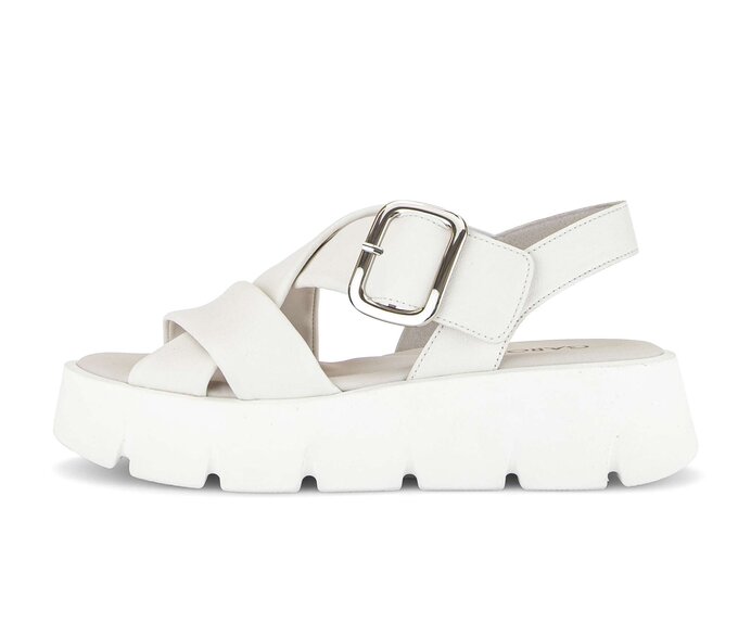 Sandale à plateforme crème #0
