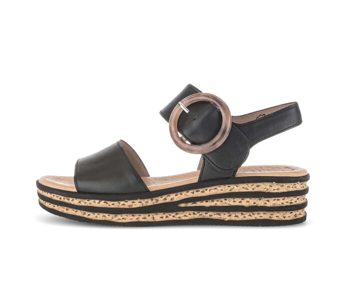 Plateau Sandale schwarz #0