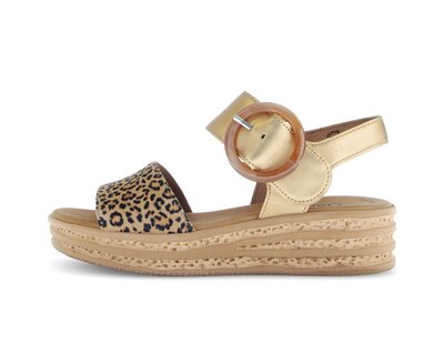 Sandalo con plateau beige