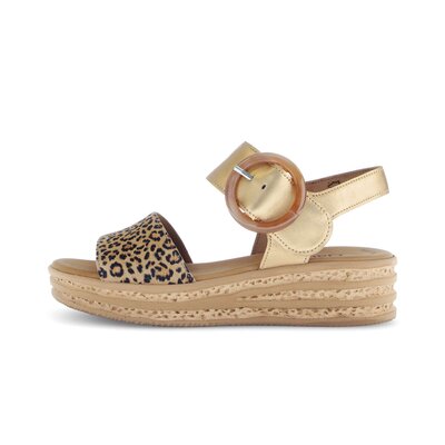 Sandale à plateforme beige