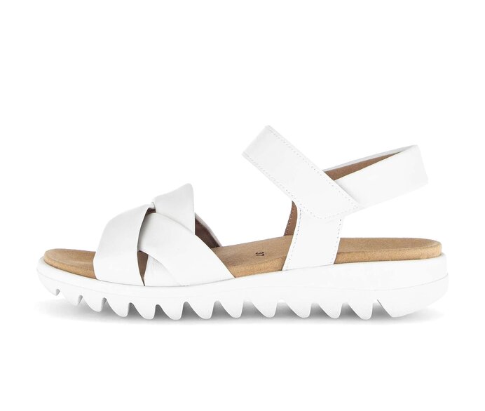 Sandalo con plateau bianco #0