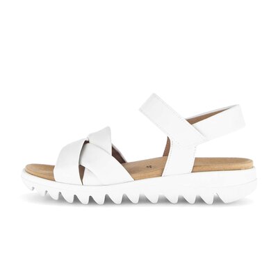 Sandale met plateauzool wit