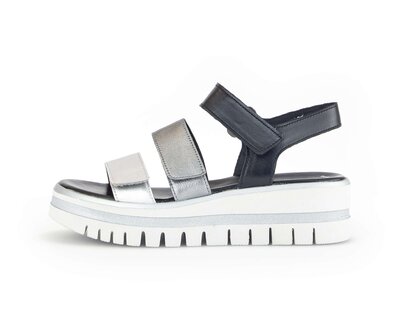 Sandalo con plateau multicolore