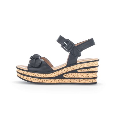 Sandaleno met sleehak zwart