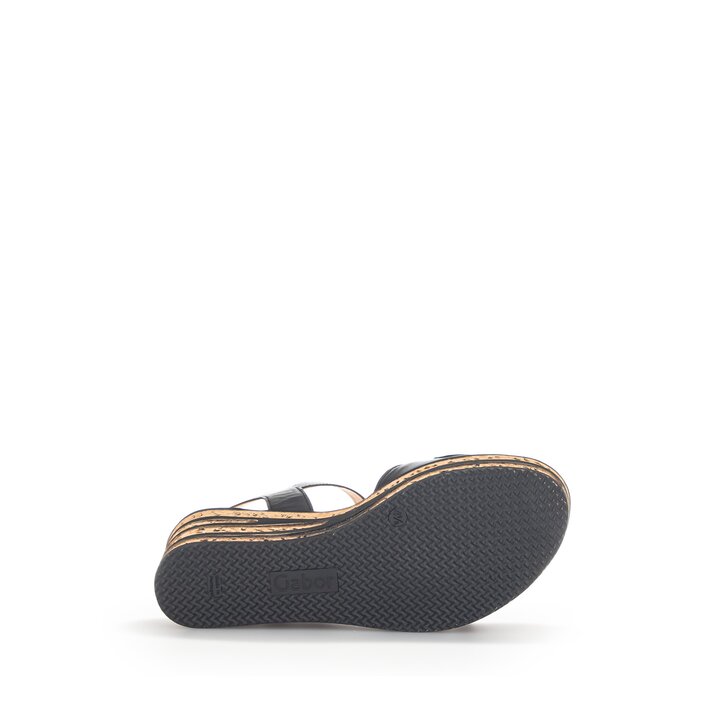 Sandales compensées noir #4