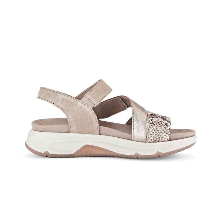 Sandale à plateforme or #1