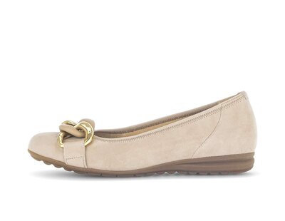 Sportieve ballerina beige