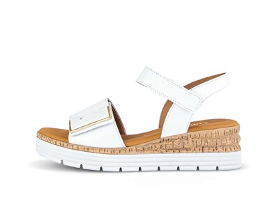 Sandalo con plateau bianco