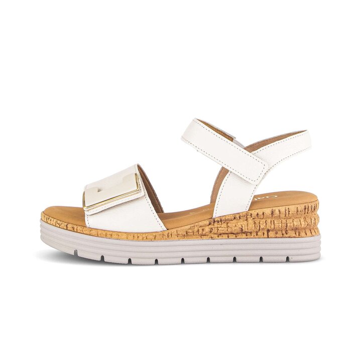Sandale à plateforme crème #0