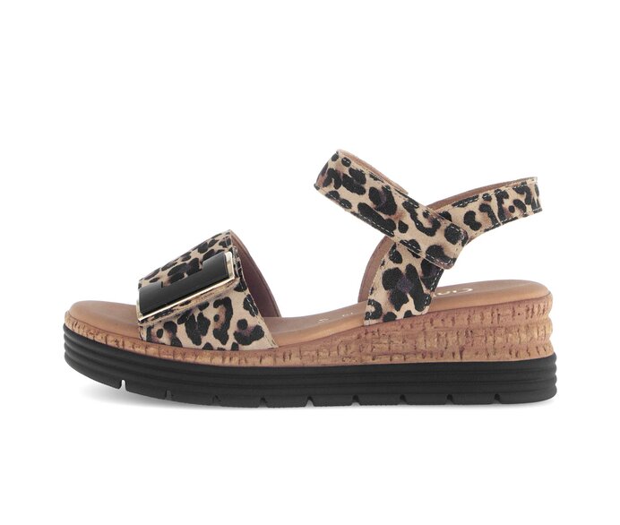 Sandalo con plateau beige #0