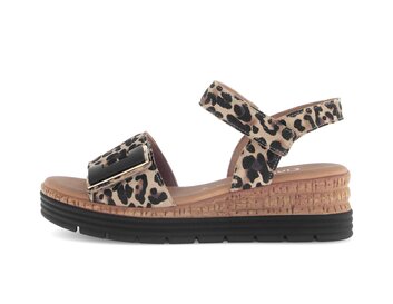 Sandalo con plateau beige