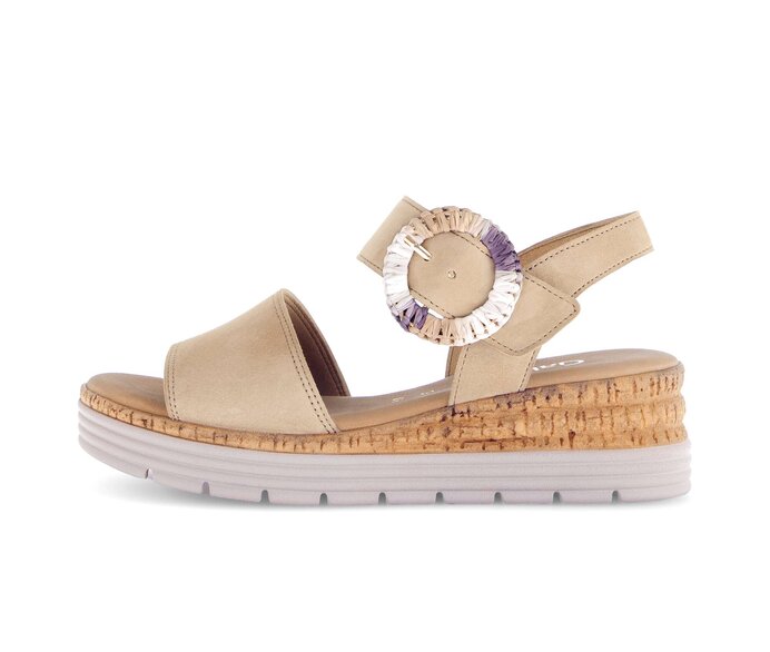 Sandale à plateforme beige #0