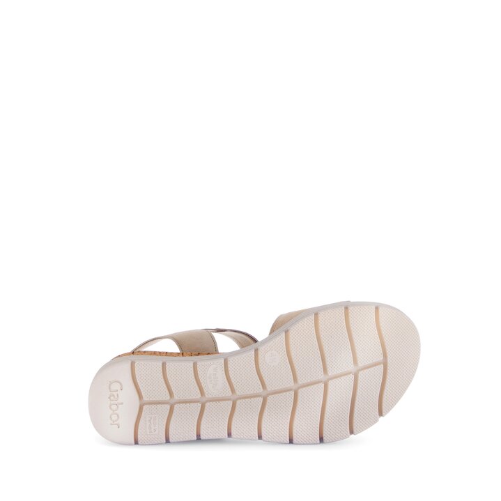 Sandale à plateforme beige #4