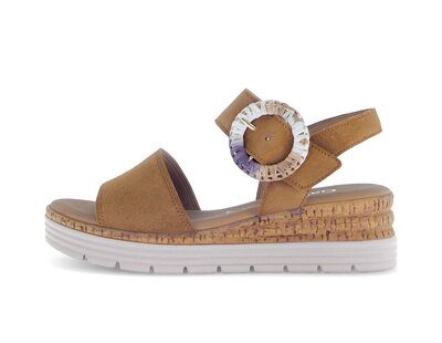 Sandalo con plateau marrone